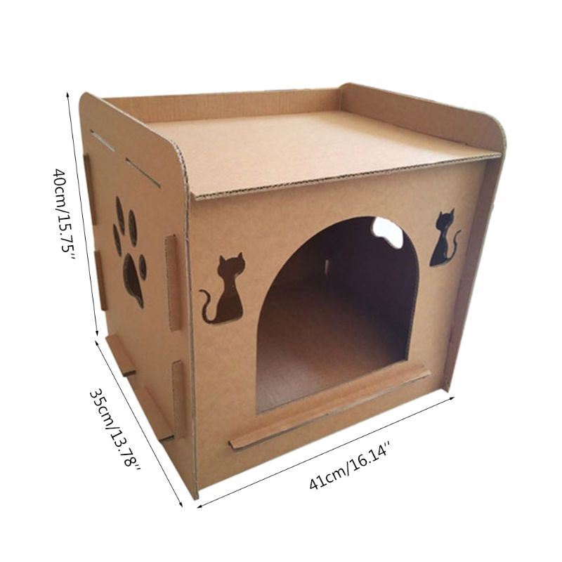 Kæledyr kat kradser killing kat husformet rede sove seng pote slibning tygge legetøj