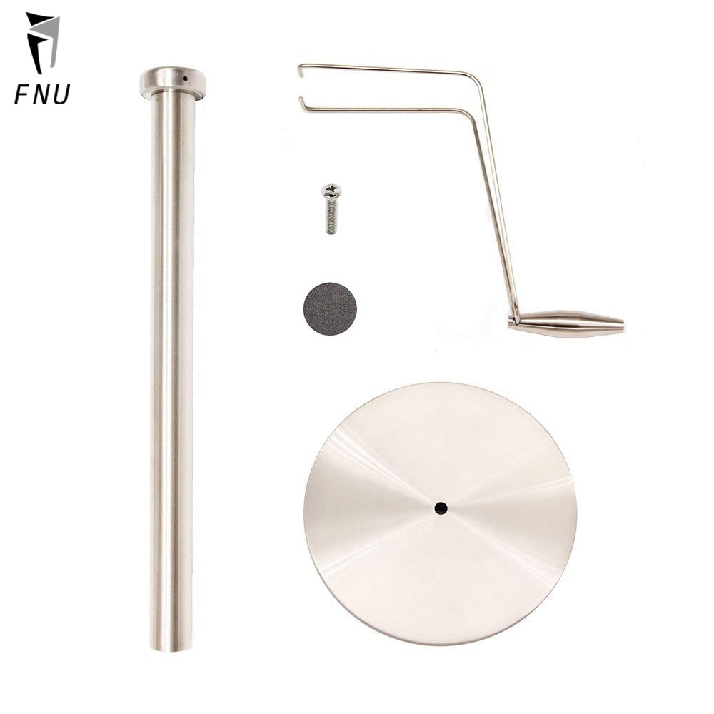 Brushed Stainless Steel Paper Towel Holder Standing Paper Towel Dispenser with Weighted Base for Kitchen Countertop and Office