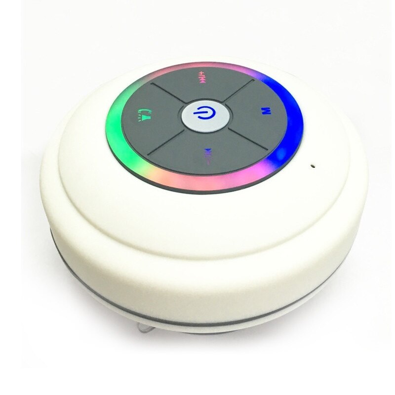 Dusche Bluetooth Lautsprecher Wasserdicht mit Saugnapf LED Licht FM Radio für samsung iphone xiaomi Auto Drahtlose Lautsprecher