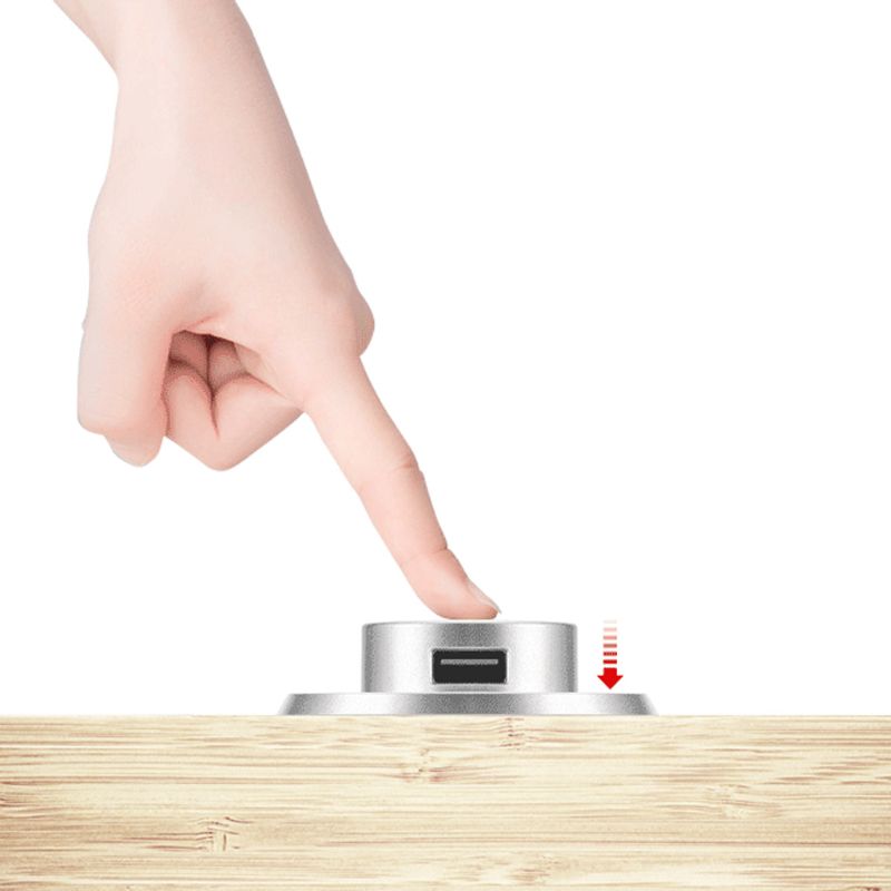 Pop-up In-Desk Slot USB 2.0 3 Ports Hub Splitter Adapter for Laptop PC Computer