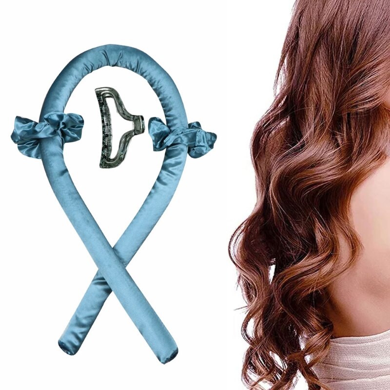 Heatless Curling Rod Headband,No Heat Curls Silk Ribbon Hair Rollers Sleeping Soft Headband Wave Formers Hair Curlers