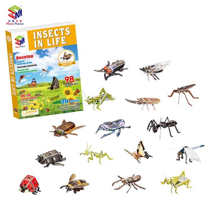 Draaibare 3D-puzzel, 16 delen, 3, 4, 5, 6 jaar, vliegtuig, autorit, voor