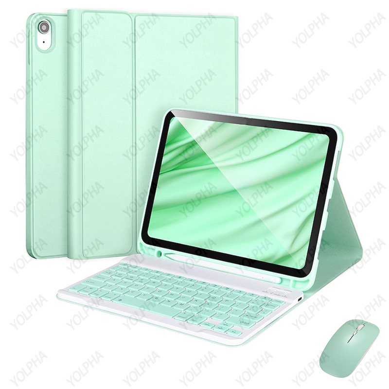 iPad 10th Generation Case with Keyboard Wireless Detachable Folio Cover Mouse Pencil Holder for iPad 10th Gen 10.9 Inch: Other