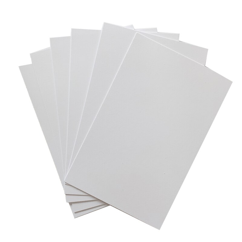 100Pcs Kraft Paper Card Vintage Blank Postcard Greeting Cards Brown White Black DIY 14*10CM: White