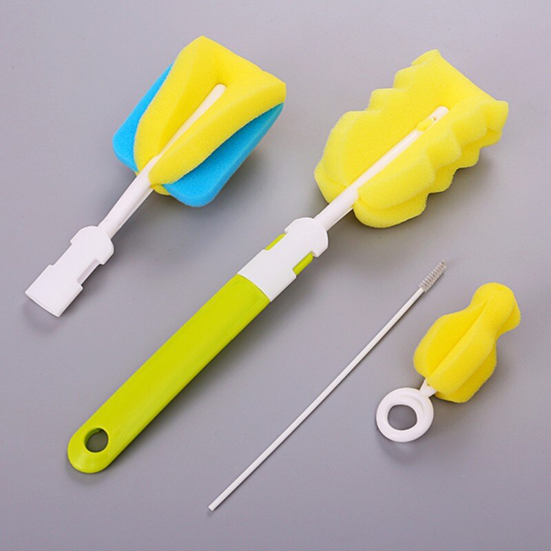 7 pièces/ensemble bouteille éponge nettoyage brosse outils Portable paille brosse ensemble bouteille propre