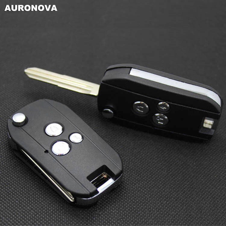 AURONOVA Upgrade Flip Folding Key Shell for Hyundai Coupe 3 Buttons Modified Remote Car Key Case