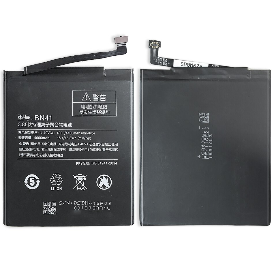 Battery BN41 For Xiaomi Redmi Note 4 MTK Helio X20 / For Redmi Note 4X Pro 4G+64G 4100mAh Replacement Battery