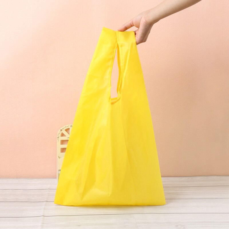 Mulher dobrável verde sacola de compras tote dobrável bolsa bolsas conveniente sacos de compras bolsa de supermercado grande-capacidade