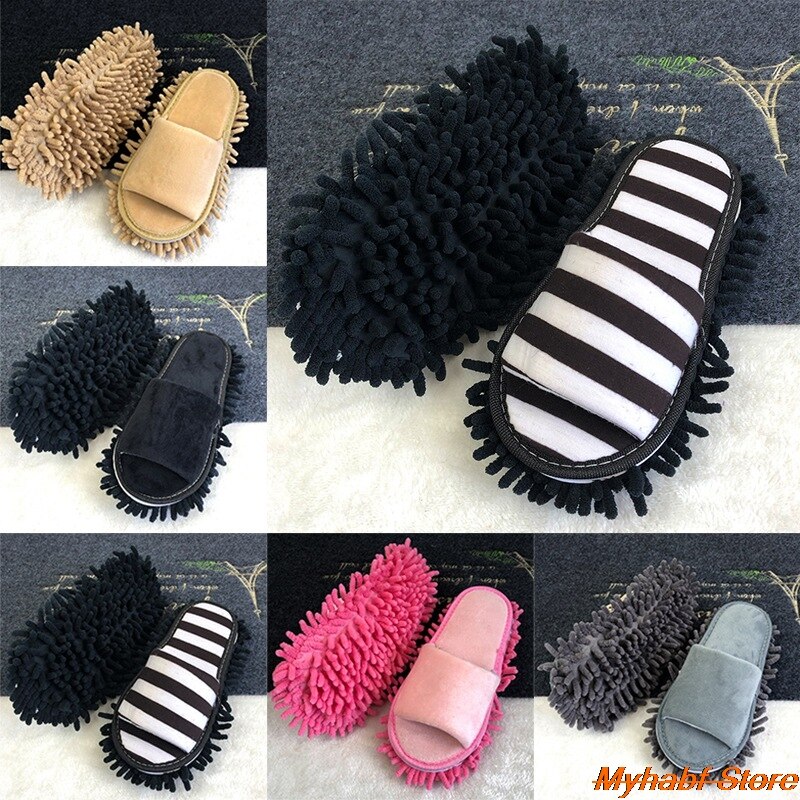 Pantoufles de nettoyage de sol en microfibre, pantoufles lavables, chaussures de nettoyage détachables, outils de nettoyage de sol