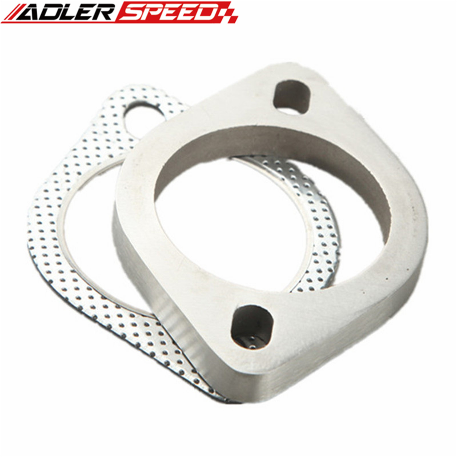3.5" 2-Bolt Stainless Exhaust Flange And Exhaust Gasket For 2 Bolt Flange