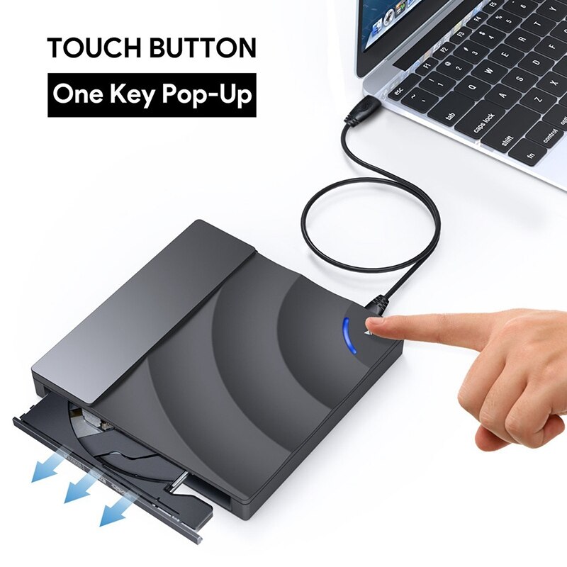 Externe dvd-drive usb 3.0 cd dvd-drive draagbare cd dvd-brander speler schrijver herschrijver voor windows laptop desktop pc