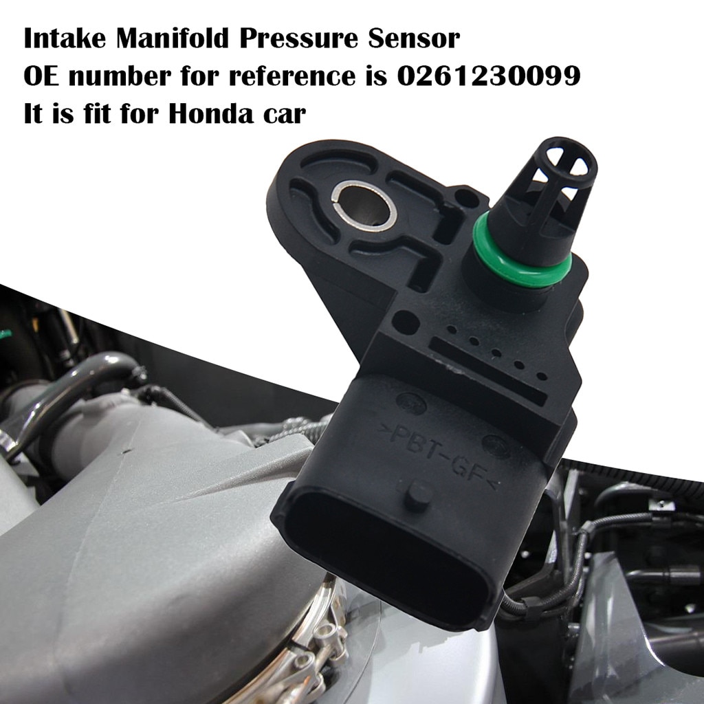 Brand 3.94x 3.94x 3.94inch Intake Manifold Pressure Sensor 0261230099 High Reliability For Honda Civic,motorcycle#P5
