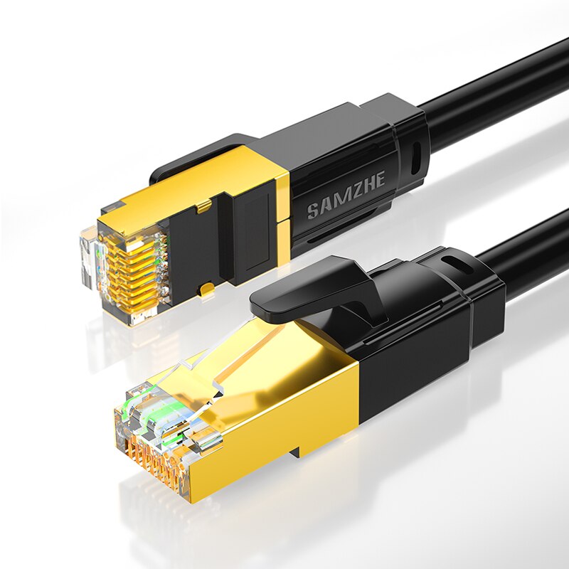 Samzhe Cat8 Sftp Ethernet Kabel Patch Kat 8 Utp Lan Kabel 10Gbps, 25Gbps, 40Gbps Voor RJ45 Computer, Netwerken: 20M