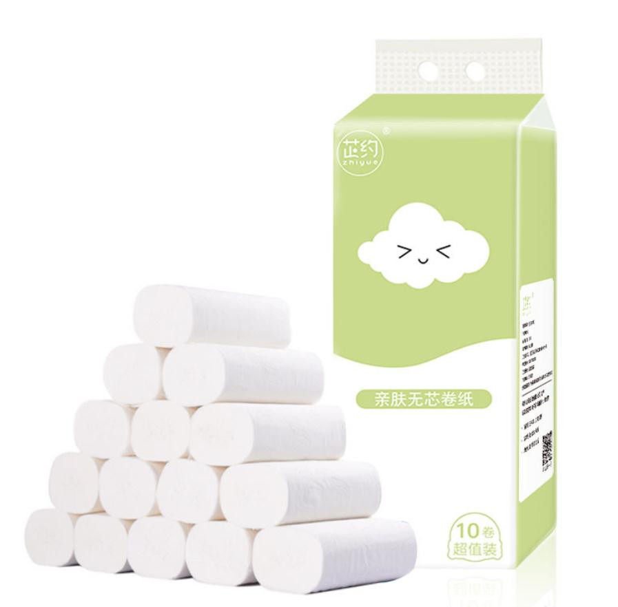 10 Rolls Van Een Set Duurzaam Toiletpapier Huishouden Papierrol Wc Houtpulp Coreless Tissue Papier Huishoudelijke Verhandelt