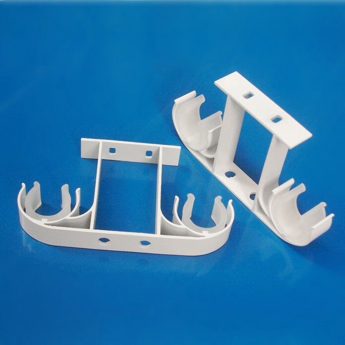 Upgrade Curtain Rope Drapery Pole Ceiling Mounted Double Aluminum Alloy Bracket Curtain Rods Accessories Tringle 2 Color