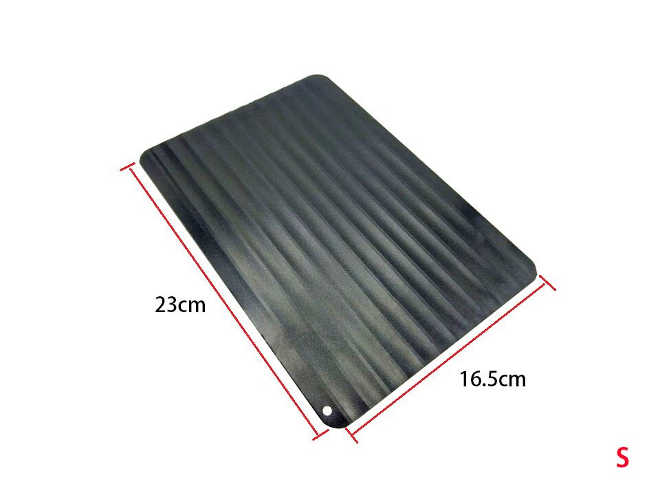 Rapid Safety Thawing Tray Fast Defrosting Tray Frozen Food Meat Thawing Plate Fruit Defrost Board Restaurant Home Kitchen Tool: S 23x16.5x0.3cm