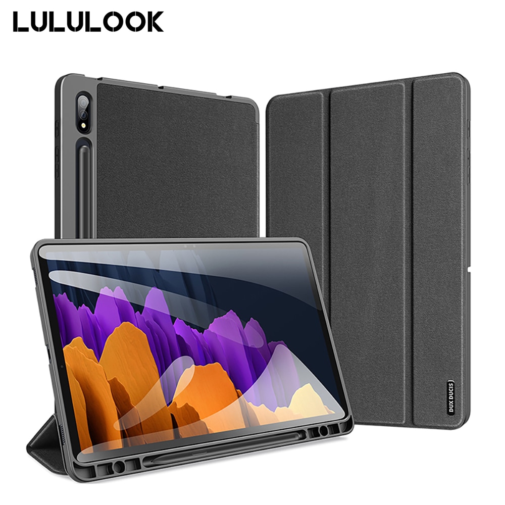 Etui na Tablet do Samsung Galaxy Tab S8 Ultra, z uchwytem na ołówek magnetyczny stojak pokrywa dla Galaxy Tab S7/S8 Plus S7 FE S7/S8 przypadku
