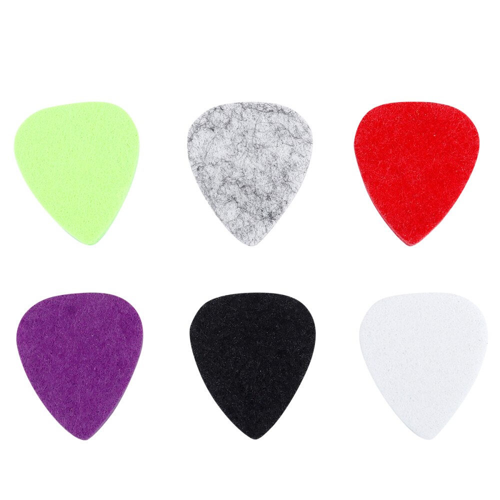 6 stuks vilten ukelele plectrums, gitaarplectrums van wol, vilten gitaarplectrums: Default Title