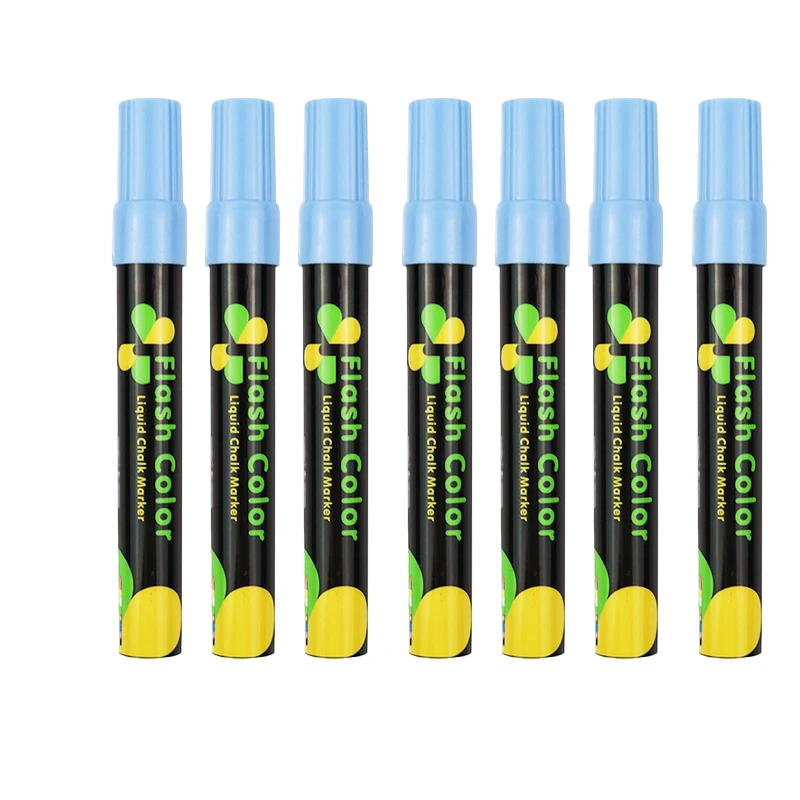 7/9 Stuks Vloeibaar Krijt Uitwisbare Markeerstift Whiteboard Graffiti Led Advertentie Krijtbord Fluorescerende Marker Pen Art Supplies: Light Grey