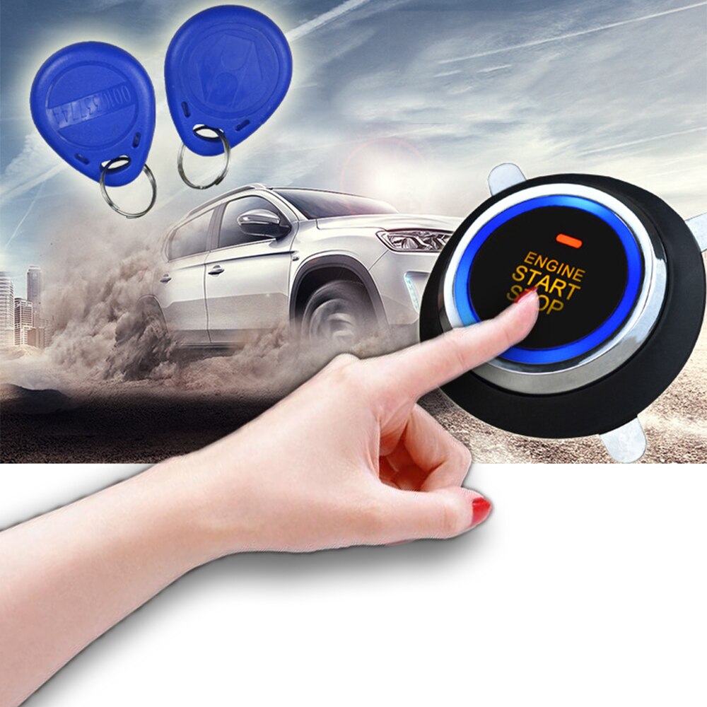 12V Car Engine Push Start Stop Button Ignition RFID Keyless Remote Starter Alarm Ignition System / Keyless Start System