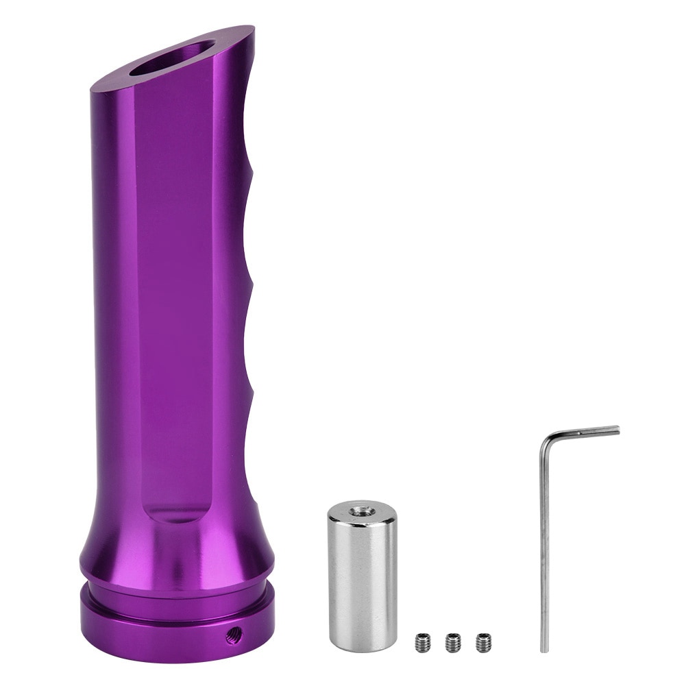 Universele Auto Handvat Aluminium Emergency Parkeren Handrem Handvat Protector Handrem Mouw Fit Voor De Meeste Auto 'S: Purple