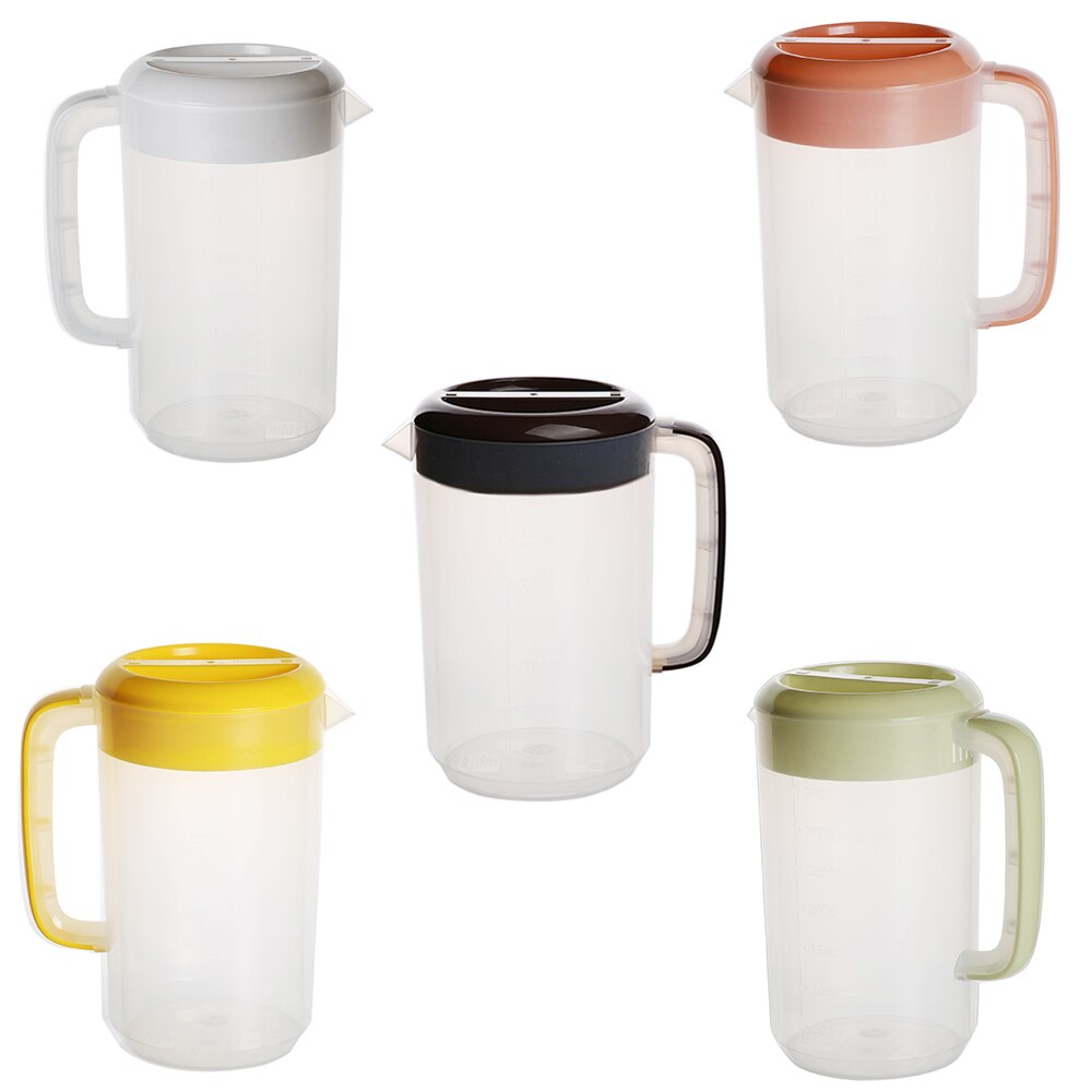 Tea Kettle, Storage Beverage Container Kettle With Handle Heat-resistant Plastic For Cold And Ice Tea And Fruit Drinks
