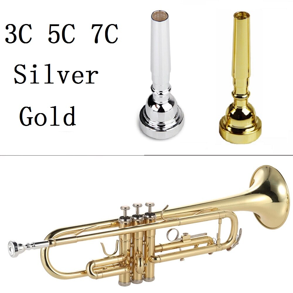 Ausgezeichnete Professionelle 3C/5C/7C Größe Mega Reiche Ton Kugel Form Trompete Mundstück Gold Silber Kupfer Legierung