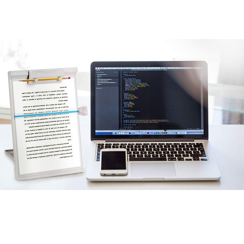 Adjustable Computer Document Holder Stand Gray Three-dimensional document holder Reading frame Profession Office Supplies