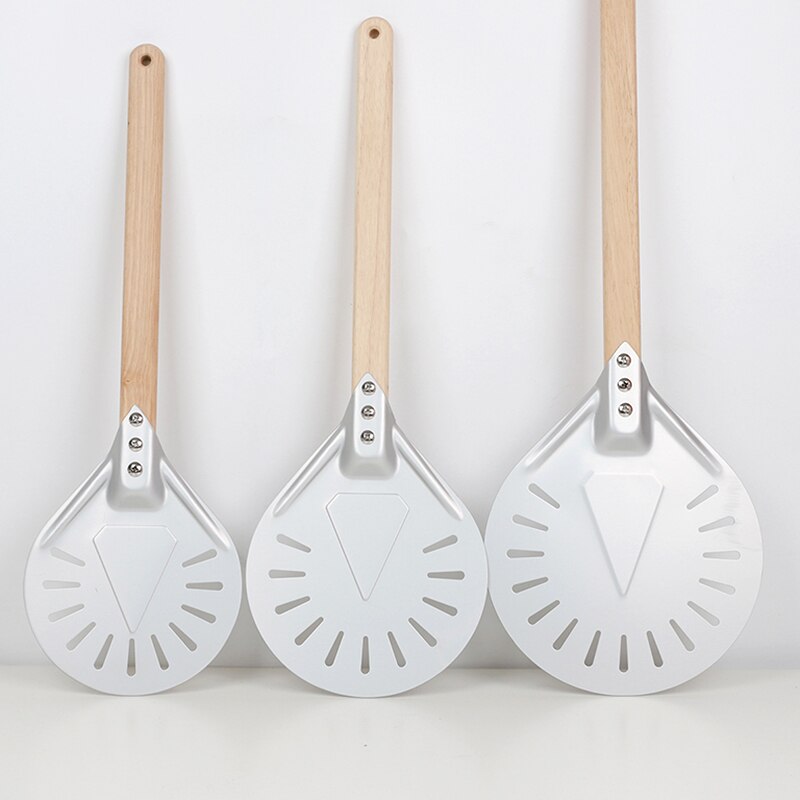 Karboby Pelle à Pizza 12 Pouces, Pelle à Pizza Perforée, Pizza Paddle en Aluminium Anodisé Dur pour Transférer Pain, Patisserie, Pizzas, Gris Foncé