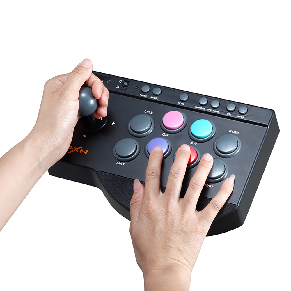 PXN 0082 Joystick de juego con cable consola Arcade controlador de Street Fighter Joystick de juego para USB PS3/PS4/Switch/PC/Android TV/XBOX