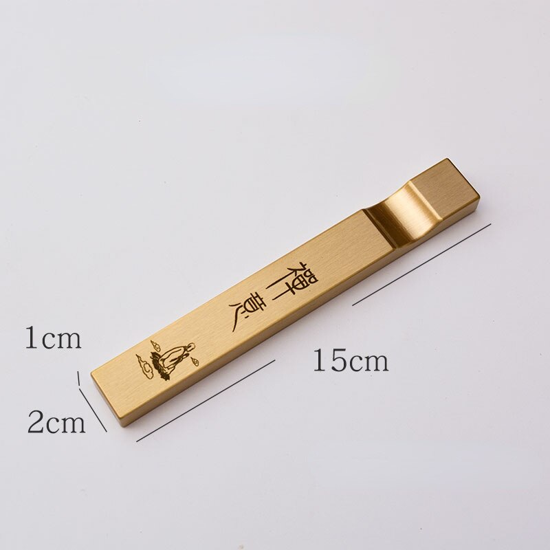 Messing Paperweights Borstel Rest Multifunctionele Chinese Kalligrafie Schilderen Presse-papier Pisapapeles Carving Gegroefde Papier Gewicht: C 1pcs