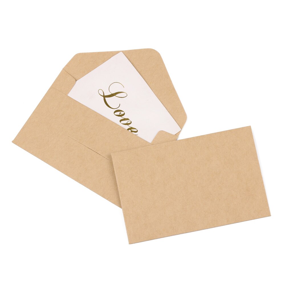 Mini Series Business Classic White Black Kraft Blank Mini Paper Window Envelopes Wedding Invitation Envelope