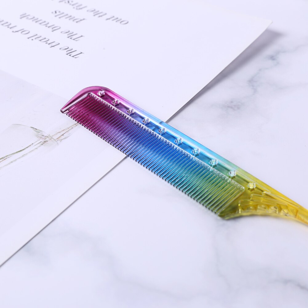 Hair Cutting Styling Classic Accessaries Products Anti-static Double Head Heat Resistant Rainbow Comb Hairdresser