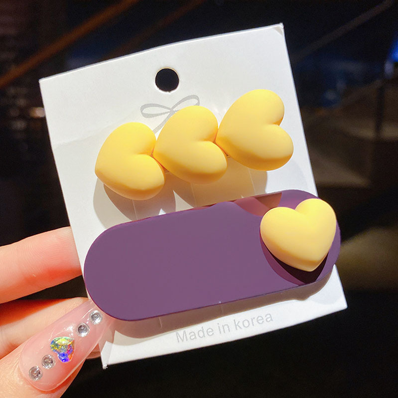 2 Stks/set Candy Kleur Baby Meisjes Haarspelden Leuke Hart Bb Clip Mode Kawaii Kids Prinses Haaraccessoires Kind Hoofdband: 3