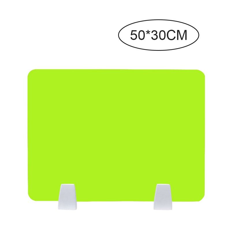 Sneeze Guard Shield Clear Perfection Reception Side Counter Transparent Height Protection Screen Sneeze Guard: Light Green