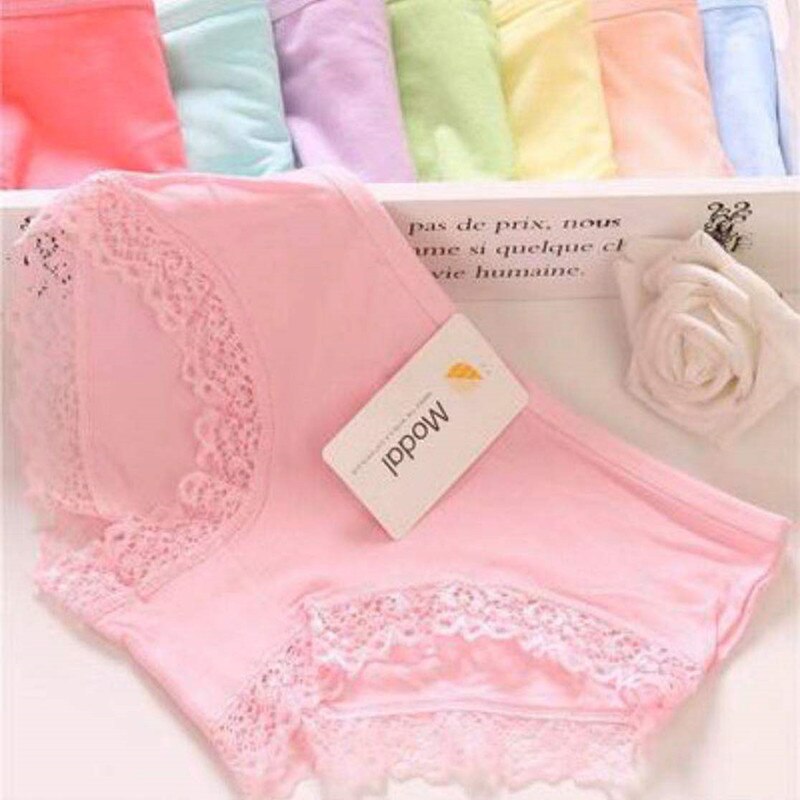 5 pz/lotto intimo bambino bambini ragazza pizzo mutandine corte biancheria intima per bambini per ragazza slip mutande di cotone morbido 9-20T