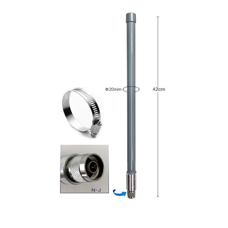 Outdoor Helium Miner Antenna 868 MHz LoRa 915 MHz RAK Hotspot Mining Antena Fiberglass RP SMA Male Lorawan High Gain Antenne: 0m