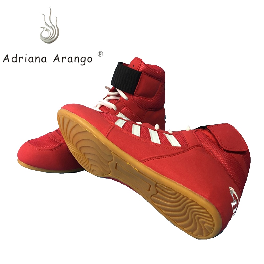 Adriana Wrestling Rubber Weight Lifting Shoes Unisex Comprehensive Training Shoes Anti-skid Wear Resistance Boxing Shoes