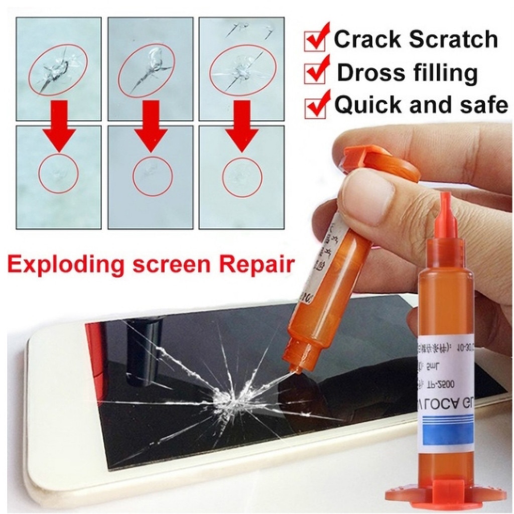 5ml glas uv lim reparation anti damm genomskinlig telefon pekskärm kontor praktisk flytande klar lim hem reparationsverktyg  #bl2