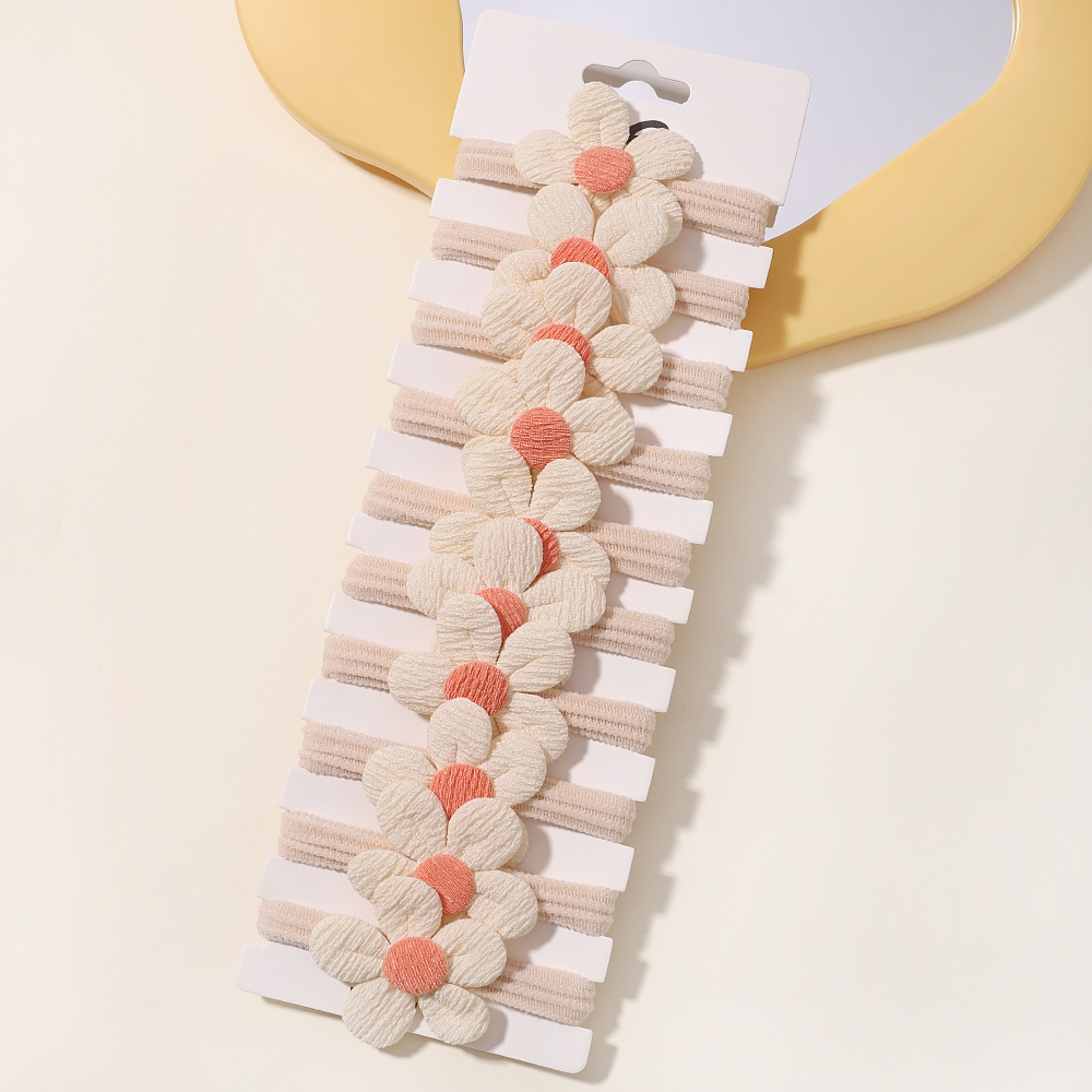 Anneau de cheveux avec nœud doux pour bébés filles, 10 pièces, bandes élastiques en caoutchouc, accessoires pour cheveux pour enfants, cravate, support queue de cheval, coiffure: vert militaire