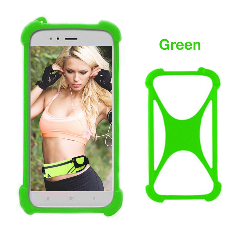 Voor Bq 5301 BQ-5504 Strike View / Selfie Max Case Siliconen Bumper Mobiele Telefoon Elastische Stretch Cover Zachte Huid Gevallen: green