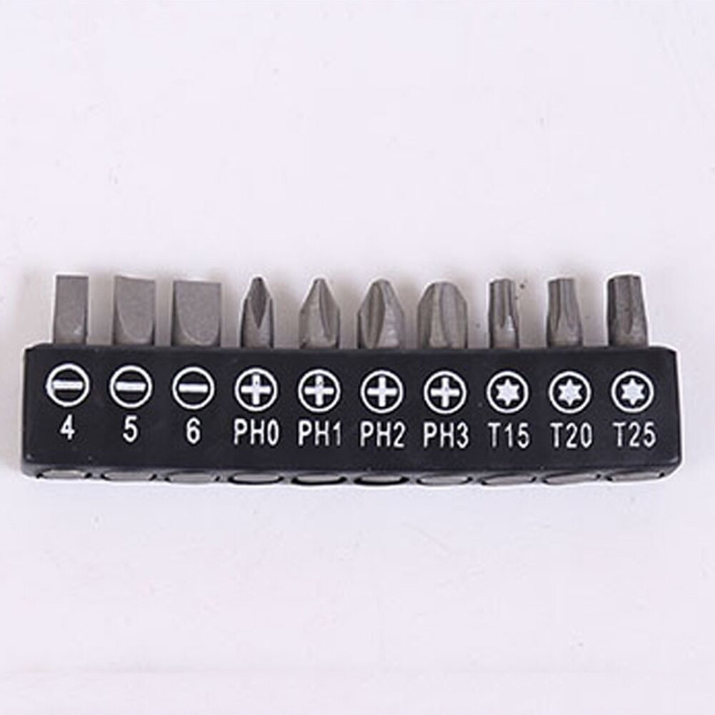 Black Electric Screwdriver Bits Multi-Functional Versatile Screwdrivers Set T15, T20, T25 , PH0, PH1, PH2, PH3