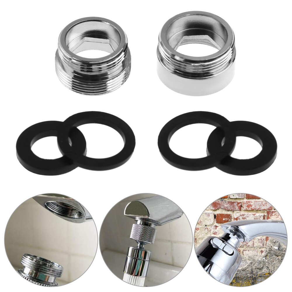 Rubinetto aeratore connettore metallo esterno filetto interno adattatore per risparmio idrico rubinetto da cucina 16/18/20/22/24/28/mm a 22mm con guarnizione