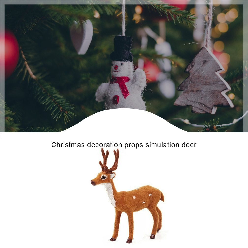 15 20 25cm renne noël cerf poupée noël Elk en peluche Simulation décorations de noël pour la maison nouvel an