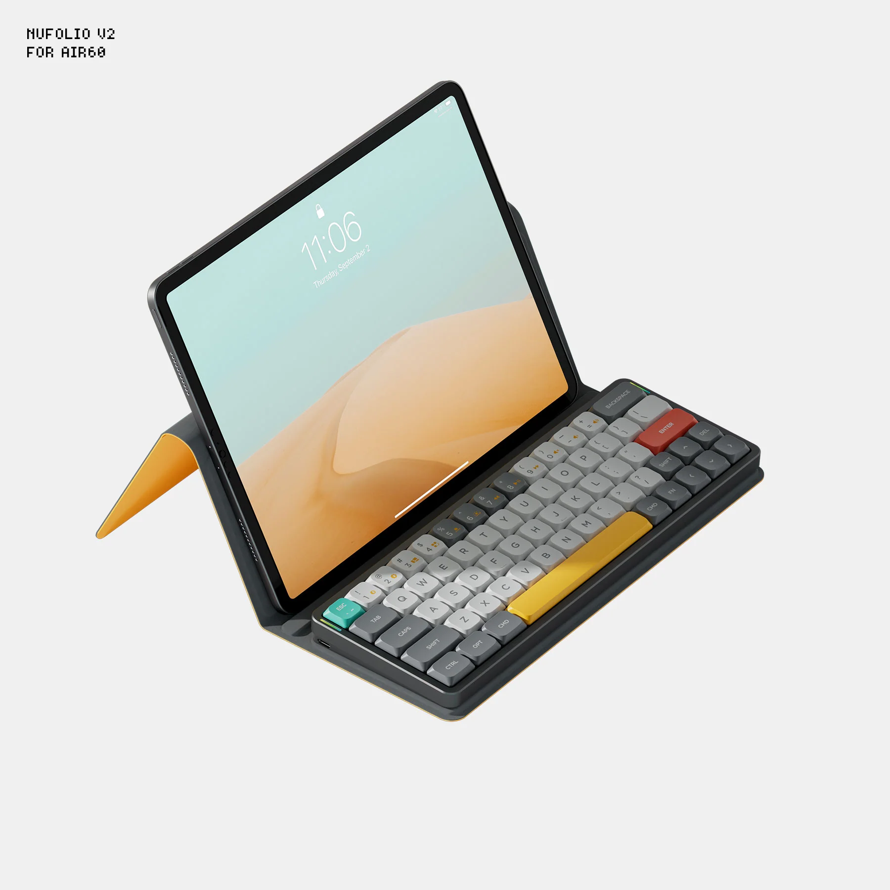 Nuphy NuFolio V3 Suit Air75 V2 Exclusive Leather Case-Yellow Nuphy Accessory