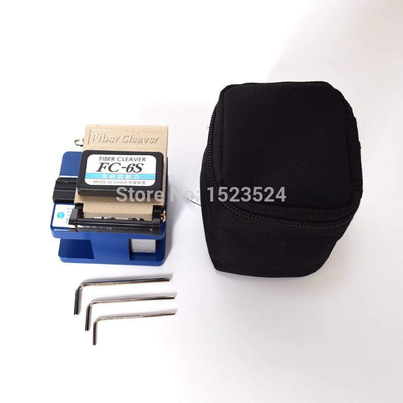 9pcs/set FTTH Fiber Optic Tool Kit with Fiber Cleaver Wire Stripper All in One Optical Power Meter Visual Fault Locator 5km