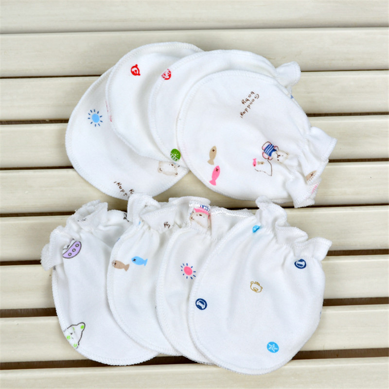 3Pairs/lot Newborn Baby Anti Scratch Mittens Gloves Baby Kids Care Accessories Gloves Mittens Cotton For 0 To 24 Month Gloves