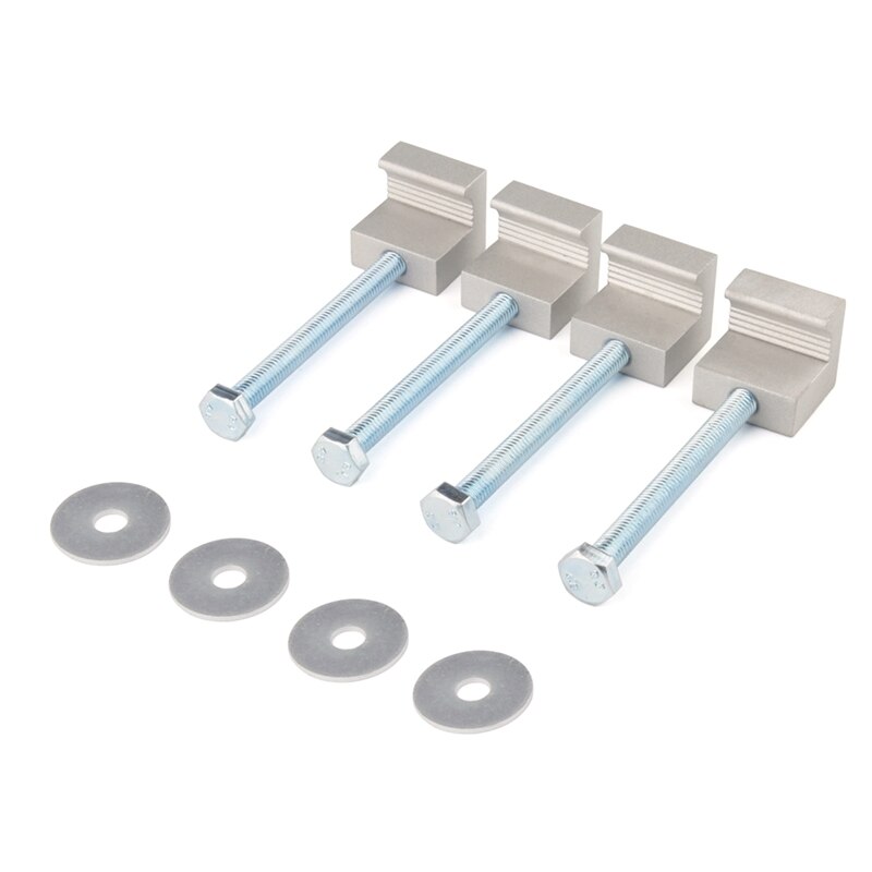 4-Pack Pick-Up Truck Toolbox Vast Cross J-Type Bevestiging Clip Eenvoudig Te Installeren Armaturen voor Vrachtwagen Gereedschapskisten: silver