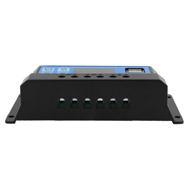 10a/20a/30a bil solenergi ladekontroller pwm kontroller lcd Dobbel usb 5v utgang solpanel pv regulator