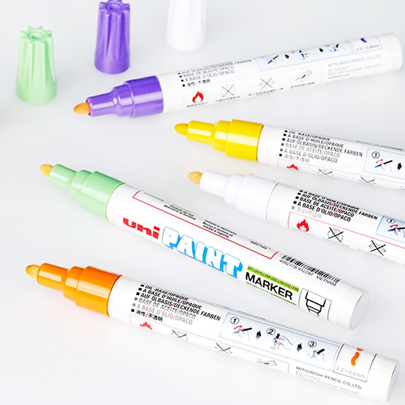 Uni mitsubishi-rotulador de pintura PX-20, bolígrafo de escritura, punta fina de 2,8mm, Japón, 15 colores a elegir